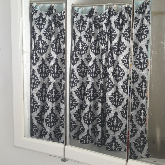 SOLD SOLD Black and White Abstract shower curtain - Picture 5 of 7